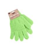 Exclaim Beauty Exfoliating Gloves - Dual Texture Bath Gloves for Shower, Spa & Massage - Dead Skin Remover with Adjustable Straps - Single Light Green - Buy Online on SooperMarket.com