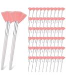 60 Pcs Fan Facial Brushes Soft Fan Facial Applicator Brushes Acid Applicator Brush Cosmetic Makeup Applicator Tools for Peel Masks Eyeshadow Mud Cream, Pink - Buy Online on SooperMarket.com