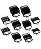 Professional Hair Clipper Guards Guides 10 Pcs Coded Cutting Guides #3170-400- 1/8 to 1 fits for All Wahl Clippers(Black-10 Pcs) - Buy Online on SooperMarket.com