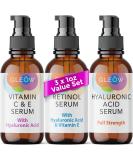 INTRODUCTORY OFFER - Retinol Face Serum - Vitamin C Serum for Face with Hyaluronic Acid Serum for Face Retinol Serum for Face Anti Aging Serum Face Serum for Women Hydrating Serum 3x1 fl by GLEOW 1 Fl Oz (Pack of 3) - Buy Online on SooperMarket.com