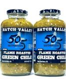 Hatch Valley 505 Southwestern Medium Flame Roasted Green Chile - 2 Jars (40oz/1.13kg) - Buy Online on SooperMarket.com