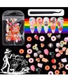 100Pcs Resin Candy Sweet Charms for DIY Nail Art Craft - Cute Slime Charms Beads for Ice Cream Design - Includes Tweezers - BAIYIYI - Buy Online on SooperMarket.com