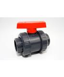 Professional 63mm PVC-U Ball Valve with 2 Adhesive Sockets | 10 Bar DIN 8063 - International Shipping Available - Buy Online on SooperMarket.com