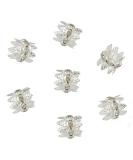 Coiris 10mm Silver Plated Double Beads Caps with Rhinestone Flower Cup - 30PCS for DIY Jewelry Making (HT-1000-1) - Buy Online on SooperMarket.com