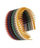 WOVOWOVO Plastic Hair Bands with Teeth 10 Packs Thin Headbands for Women Girls Teens Non Slip Hair Comb Head Bands Hair Accessories - Buy Online on SooperMarket.com