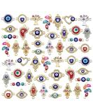 50pcs Evil Eye Beads Charms for Jewelry Making Assorted Evil Eye Connector Rhinestone Diamond Link Charms for Women Bracelet Earring Necklace DIY Craft (M703) - Buy Online on SooperMarket.com