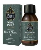 Pure World Black Seed Oil 100ML High Strength Thymoquinone Cold & Freshly Pressed 100% Pure Virgin Nigella Sativa. Glass Bottle Kalonji Non-GMO Black Seed 100ML - Buy Online on SooperMarket.com