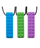 Tilcare Chew Chew Chew Sensory Chewing Necklace for Kids & Adults - Durable Silicone Teething Jewelry for Autism - 3 Pieces (1 Pack) - Buy Online on SooperMarket.com