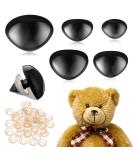 100 Pcs Plastic Animal Safety Noses for Crochet Toy Noses with Washers 15 mm  18 mm  22 mm  24 mm  30 mm  for Craft Doll Puppet Plush Bear Accessories (Black Glossy Style) - Buy Online on SooperMarket.com