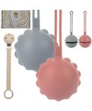 Happydoo Pacifier Box & Chain Set | 2 BPA-Free Pacifier Storage Boxes + Gift Cardboard | Pink & Gray | Easy to Clean & Travel-Friendly - Buy Online on SooperMarket.com
