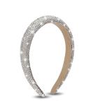 Sibba Rhinestone Headbands Sparkly Jeweled Beaded Hair Band Sparkle Crystal Glitter Bling Sequin Embellished Fashion Head Hands Thick Padded Wide Sponge Silver Hairband Braided Women Girls (Silver) - Buy Online on SooperMarket.com