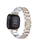 Mtozon Bling Bands for fitbit Sense/Versa 3 | Dressy Luxurious Bracelet for Women | Silver + Champagne Gold - Buy Online on SooperMarket.com