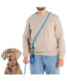Hands-Free Dog Leash - 2m Adjustable Belly Belt for Running & Jogging | 3-in-1 Training & Hunting Leash for All Dog Sizes - Touline Petrol - Buy Online on SooperMarket.com