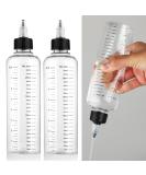 WLLHYF 2 Pack Applicator Bottle for Hair 8.5 Ounce Plastic Hair Oil Applicator Hair Color Squeeze Bottle Hair Root Dye Bottle with Ratio Graduated Scale Twist-On Top Tip Cap - Buy Online on SooperMarket.com