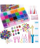 Kayzyue Girls' Bracelet Making Kit - DIY Crafts Loom Bracelet Kit with 4800 Pieces - Includes Storage Containers, Amulets, Y-Looms, Crochets, and S-Clips - Buy Online on SooperMarket.com