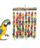 MQUPIN Large Parrot Toys Chewing Bird Toys Natural Wooden Blocks Takraw Parrot Cage Bite Toy Suits Parrot Toys African Grey for Large Medium Birds Macaws African Grey Cockatoos Amazon Parrots 8 Counts - Buy Online on SooperMarket.com