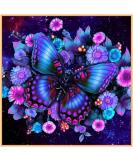 Butterfly Stamped Cross Stitch Kits - Counted Cross Stitch Kits for Beginners Adults Needlepoint Flowers Cross-Stitch Patterns Dimensions Needlecrafts Embroidery Kits Arts and Crafts 13.8''x13.8'' - Buy Online on SooperMarket.com