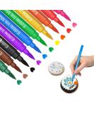 Edible Markers for Cookies Food Coloring Pens 10Pcs, Fine and Thick Tip Food Grade Gourmet Writers for DIY Fondant Cakes Frosting Easter Eggs Baking Party Decorating Drawing Writing (10 PC) - Buy Online on SooperMarket.com