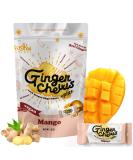 Fusion Select Ginger Chews - Sweet Soft Candied Delights From Indonesia - Promotes Relief From Morning Sickness Upset Stomach - Made from Real Ginger Root Non-GMO Vegan Candy (Mango) - Buy Online on SooperMarket.com