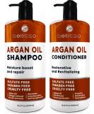 Moroccan ?Argan Oil Shampoo and Conditioner Set Sulfate Free - Deep Nourishing Hair Products for Men and Women - for Normal Oily Curly Dry Damaged Colored and Keratin Treated Hair - Buy Online on SooperMarket.com