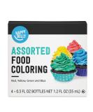 Amazon Brand - Happy Belly Assorted Food Coloring, 1.2 fl oz - Buy Online on SooperMarket.com