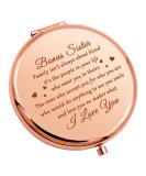 Sister Gifts: Compact Mirror for Bonus Sisters, Stepsisters, Sister-in-Law | Friendship & Birthday Present, Wedding Gift | Travel Makeup Mirror with 'I Love You' Message - Buy Online on SooperMarket.com