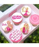 Pre-Cut Barbie 6B Edible Stand up Wafer/Rice Paper Cupcake Cake Toppers Birthday Party Pink Decorations (24) - Buy Online on SooperMarket.com