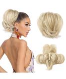 REECHO Blonde Messy Bun Hair Piece with Claw Clip for Women - Short Ponytail Extension with Bendable Metal Wire - Buy Online on SooperMarket.com
