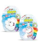 Buy INKEE Foamy Rainbow Bath Bombs - Set of 2 Unicorn & Cloud Shaped Kids Bath Fizzies | Strawberry Scented | International Shipping Available - Buy Online on SooperMarket.com
