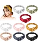 9 Pieces Silky Headband Elastic Silky Hair Wrap Silky Hair Band for Washing Face Twisted Silk Head Wrap Adjustable Satin Headbands Silky Turban Headband for Women Girls Hair Wrap Accessory  9 Colors - Buy Online on SooperMarket.com