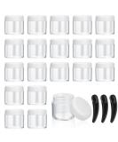 20 Pack 40ml Empty Cream Cans - Transparent Plastic Cosmetic Containers with Mini Partitions for Lip Balm | International Shipping Available - Buy Online on SooperMarket.com