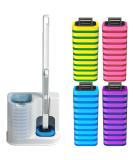 Disposable Toilet Brush with 40 Refills | Effective Toilet Bowl Cleaner Wand Set with Storage Caddy | Effortless Cleaning & Hygiene - Buy Online on SooperMarket.com