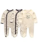 MAMIMAKA Baby Clothes Newborn Baby Grow Onesies Cotton Footed Pajamas for Boys and Girls 0-18 Months 0-3 Months Long Sleeve Color3 - Buy Online on SooperMarket.com