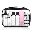 TSA Approved Pink Travel Bottles Set - Empty Plastic Toiletry Containers for Women/Men - Carry-On Size Tubes Kit - Buy Online on SooperMarket.com