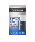 Neutrogena Rapid Wrinkle Repair Retinol Pro+ Anti-Wrinkle Night Moisturizer, Anti-Aging Face & Neck Cream, Formulated without fragrance, parabens, dyes, & phthalates, 0.3% Retinol, 1.7 oz Night Cream - Buy Online on SooperMarket.com