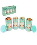 Jaiccha Ghasitaram Dryfruits Hamper-Lotus Box 4 dryfruits Tin Jars |Gift for Diwali Holi Rakhi Valentine Christmas Birthday Anniversary Her Him| Lotus Box 4 dryfruits Tin Jarss - Buy Online on SooperMarket.com