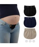 AYE Adjustable Waist Extenders for Women Pregnancy 3 Pieces - Black, Blue, Khaki - Buy Online on SooperMarket.com