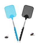 Takuza fly gossip 2 pieces flying gossip Pest Control with integrated mosquito scraper used to ward off flies wasps mosquitoes and other insects (black blue) 2 pieces (black and blue) - Buy Online on SooperMarket.com