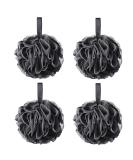 Tbestmax 75g XL Black Loofah Sponge Set for Exfoliating & Soft Shower Puff - 4 Pack - Buy Online on SooperMarket.com