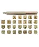 Yoption 27 Pieces Leathercarft Stamping Tool Set  26 Letters Alphabet Stamps Steel Punch Tool 6mm+1 Stamping Handle for Leather Craft - Buy Online on SooperMarket.com