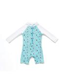 BONVERANO Baby Boys Swimsuit/Sunsuit UPF 50+ Sun Protection with Sun Hat - Light Blue (3 Months) - Buy Online on SooperMarket.com
