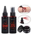 BOBISUKA 3PCS Halloween Fake Blood Makeup Kit - Coagulated Blood 1.41oz + Fake Blood Spray 1.76oz + Dripping Blood 1.76oz, Realistic Washable Special Effects SFX Makeup Set, for Zombie Vampire Monster Cosplay Mouth Clothes Dress Up - Buy Online on SooperMarket.com