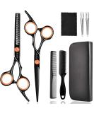 FCYSY Professional Hairdressing Scissors Thinning Set - OrangeBlack | Barber Haircut Kit for Men & Women - Buy Online on SooperMarket.com