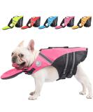 French Bulldog Life Jacket - Professional Dog Safety Vest for Swimming | Superior Buoyancy & Rescue Handle | Cute Pink | Chest Girth 17-30, Weight 17-28LB - Buy Online on SooperMarket.com