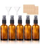5 Pack Amber Glass Spray Bottles 50ML Empty Fine Mist Spray Bottle for Cleaning Perfume Cosmetic Sprays Black Nozzle - Buy Online on SooperMarket.com