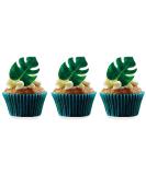 48pcs Edible Tropical Turtle Leaves Cupcake Toppers  CGHCEAIÂ  Palm Leaves Cake Decoration For Hawaii Theme Jungle Party Cake Toppers Birthday Party Supplies - Buy Online on SooperMarket.com