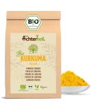 Turmeric powder Bio 500g |Finely ground turmeric root in organic quality |Ideal for preparing a golden milk as an encore in tea Asian dishes spicy soups & Co |from the Achterhof 500 g (1 Pack) - Buy Online on SooperMarket.com