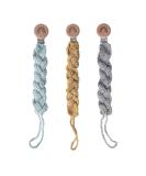 Symbolife Pacifier Clip Macrame Braided Baby Pacifier Clips Boho Handmade Pacifier Strap Wooden Paci Clip Toy Straps Neutral Pacifier Clips 3 Pack Mixed 3 - Buy Online on SooperMarket.com