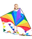 HONBO Large Delta Kite for Kids & Adults,Extremely Easy to Fly Kite for Beach Trip,String Line Included,with Colorful Colors Tail ,Perfect for Beginners, - Buy Online on SooperMarket.com