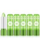 Ownest 5 Packs Aloe Vera Lipstick Long Lasting Nutritious Soothing Lip Balm Lips Moisturizing Magic Temperature Color Change Lipstick Lip Care 5 pcs - Buy Online on SooperMarket.com